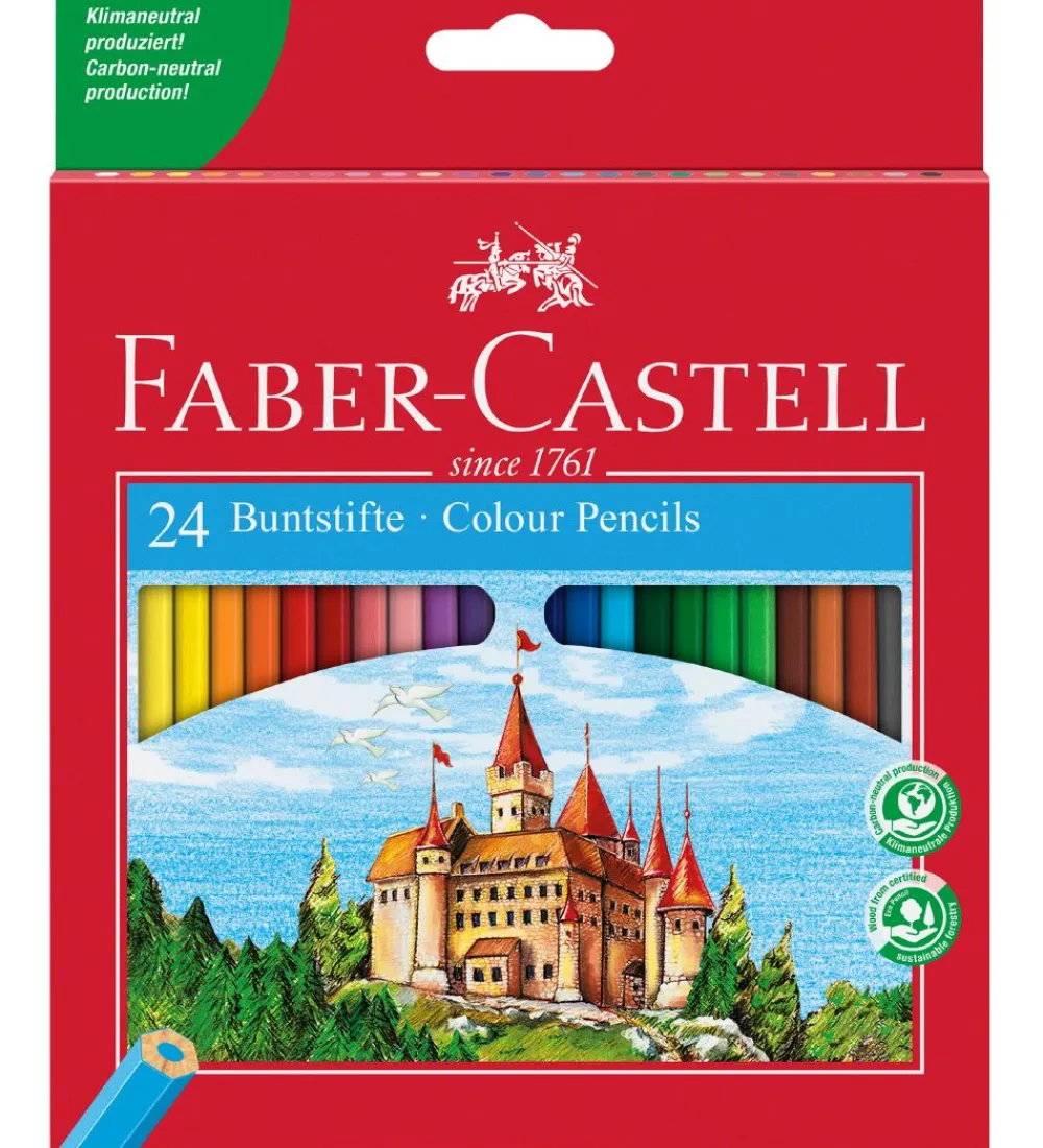 Faber-Castell Tuscher Og Farver>Farveblyanter - Slot - 24 stk - Multifarvet