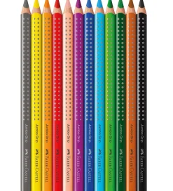 Faber-Castell Tuscher Og Farver|Maling>Farveblyanter - Jumbo Grip - Akvarel - 12 stk - Mu