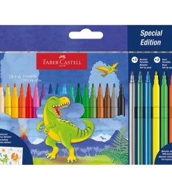 Faber-Castell Kreativ Leg|Tuscher Og Farver>Tuscher - 18+3 Metallic + 3 Neon - Dinosaur