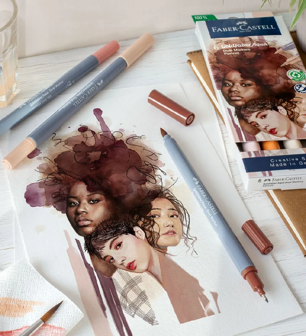 Faber-Castell Tuscher Og Farver>Tuscher - 6 stk. - Portrait