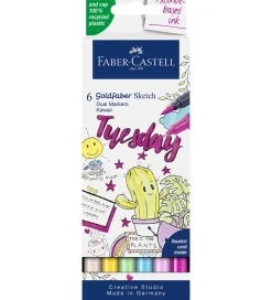 Faber-Castell Kreativ Leg|Tuscher Og Farver>Tuscher - 6 Stk. - Goldfaber Sketch - Kawaii