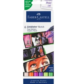Faber-Castell Kreativ Leg|Tuscher Og Farver>Tuscher - 6 Stk. - Goldfaber Sketch - Graphic Nove