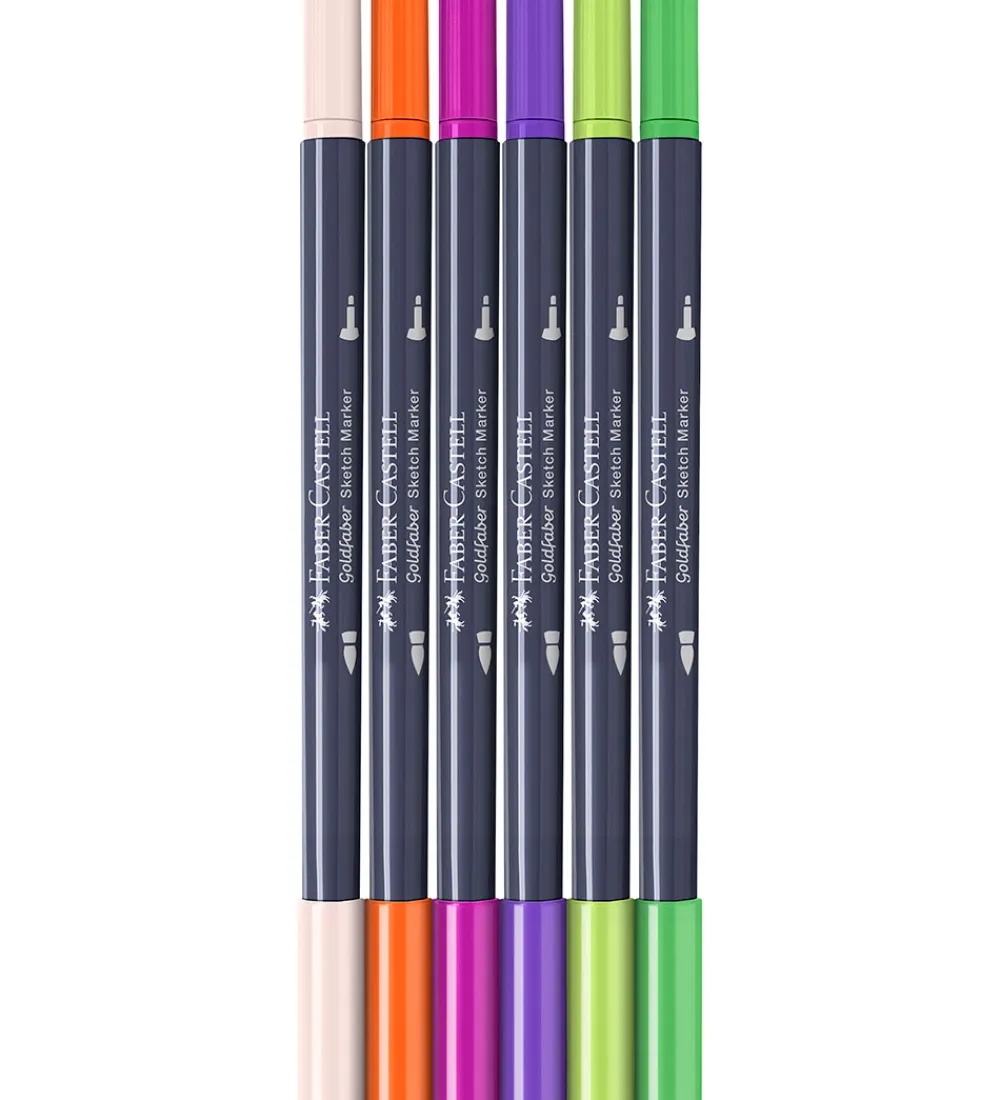 Faber-Castell Kreativ Leg|Tuscher Og Farver>Tuscher - 6 Stk. - Goldfaber Sketch - Graphic Nove