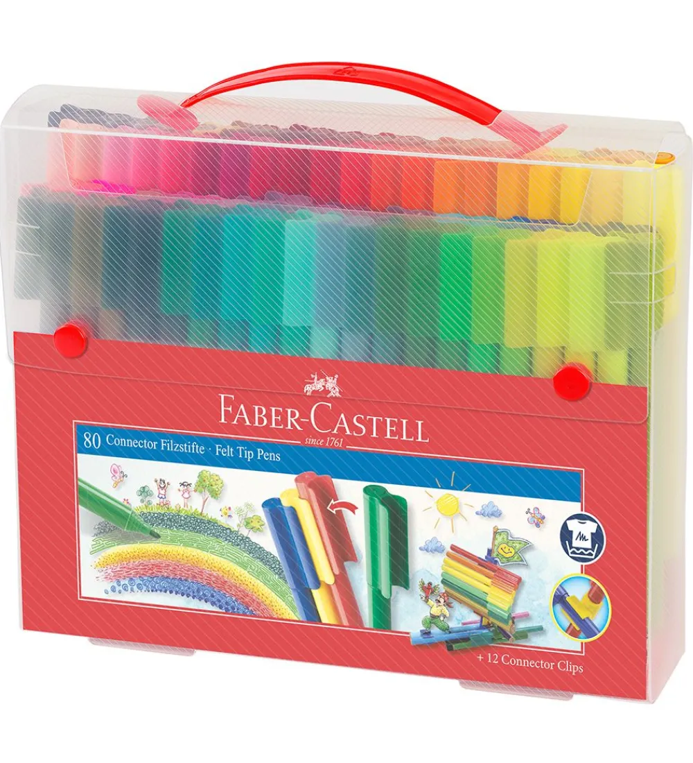 Faber-Castell Tuscher Og Farver>Tuscher - Connector Etui - 80 stk - Multi
