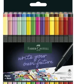 Faber-Castell Tuscher Og Farver>Tuscher - Grip Finepen - 30 stk - Pastel/Neon