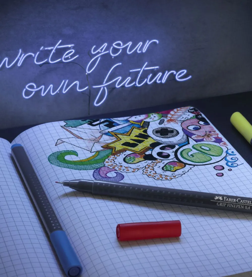 Faber-Castell Tuscher Og Farver>Tuscher - Grip Finepen - 30 stk - Pastel/Neon