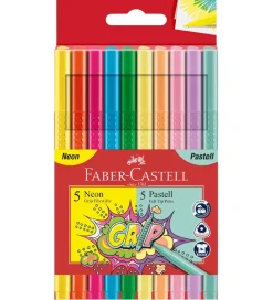 Faber-Castell Tuscher Og Farver>Tuscher - Grip - 10 stk - Neon/Pastel