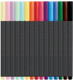 Faber-Castell Tuscher Og Farver>Tuscher - Grip Finepen - 15 stk. - Multi/Pastel