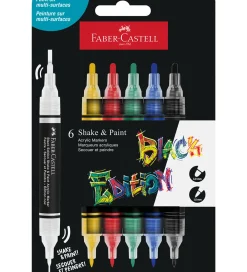 Faber-Castell Kreativ Leg|Tuscher Og Farver>Tuscher - Shake & Paint Akryl - 6 Stk. - Multi