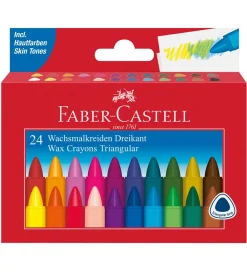 Faber-Castell Tuscher Og Farver>Voksfarver - Trekantet - 24 stk - Multi