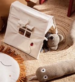 Ferm Living Legetelte>Legetelt - 30x30 cm - Natur m. Mariehøne