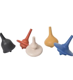 Ferm Living Trælegetøj>Snurretoppe - 5-Pak - Multi