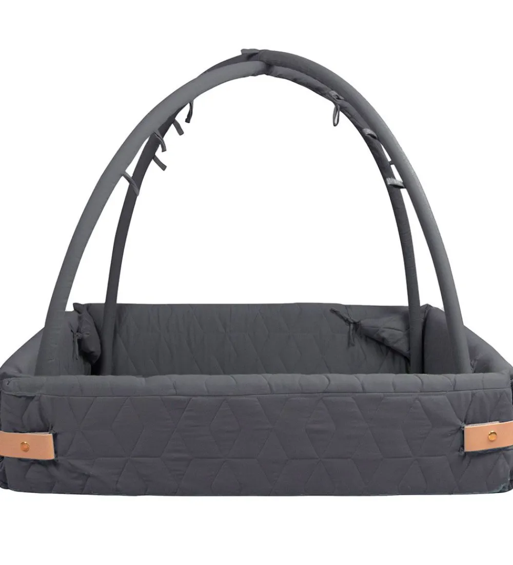 Filibabba Aktivitetsstativer>Aktivitetstæppe - 80/120 cm - Soft Quilt - Stone Grey