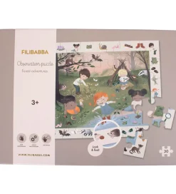 Filibabba Puslespil>Observationspuslespil - 30 Brikker - På Eventyr I Skov