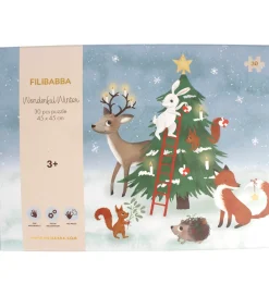 Filibabba Puslespil>Puslespil - 30 Brikker - Wonderful Winter - Skovens Dy