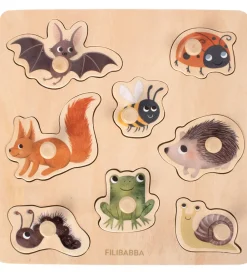 Filibabba Puslespil>Puslespil - Træ - 8 Brikker - Skovens Dyr