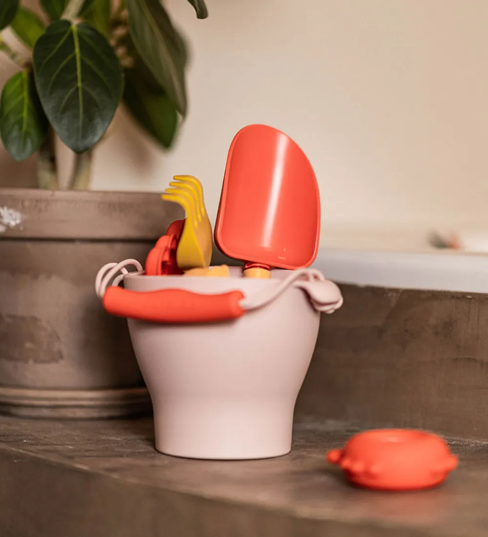 Filibabba Udeleg Og Udendørs Legetøj|Strandlegetøj>Strandsæt - Silikone - 8 Dele - Peach Mix