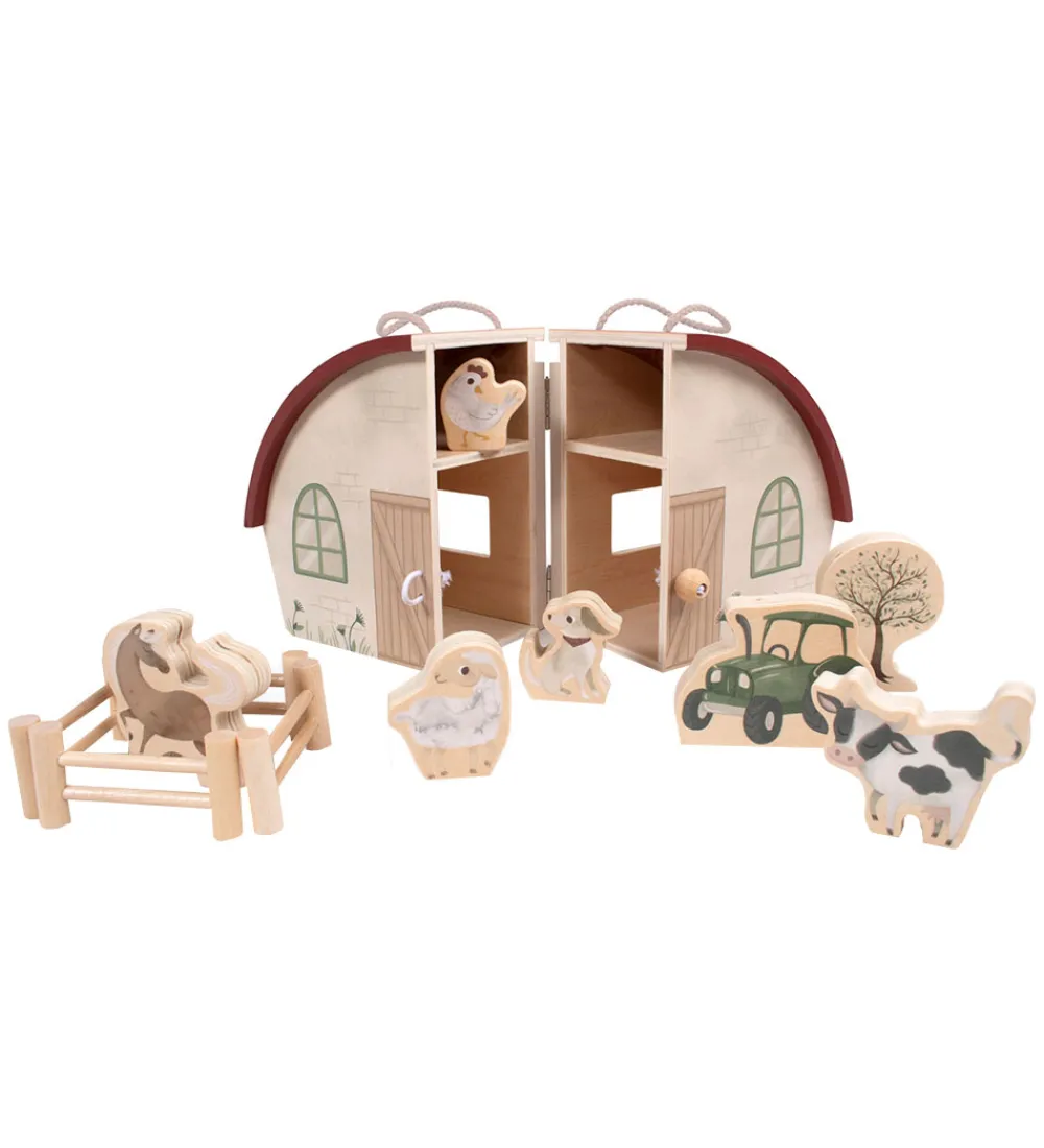 Filibabba Trælegetøj>Trælegetøj - Min Bondegård I Træ Med Dyr