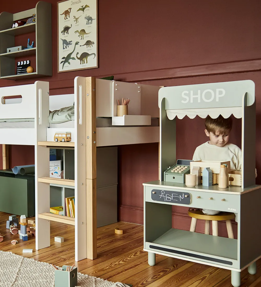 Flexa Rolleleg|Trælegetøj>Butik og Café - Træ - Play - Natural Green