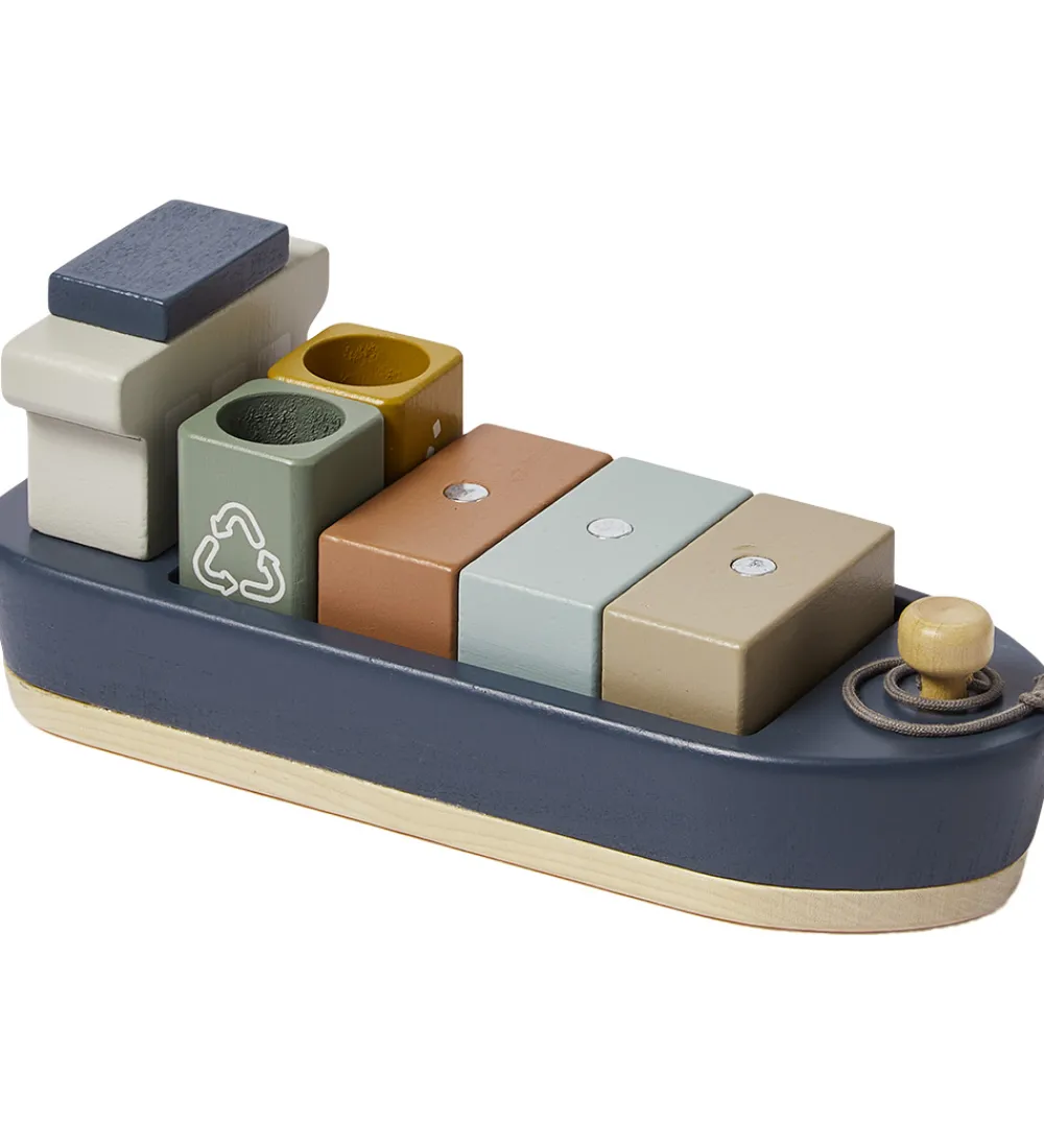 Flexa Biler, Tog Og Køretøjer|Trælegetøj>Containerskib - Træ - Play - 6 Dele - Multi