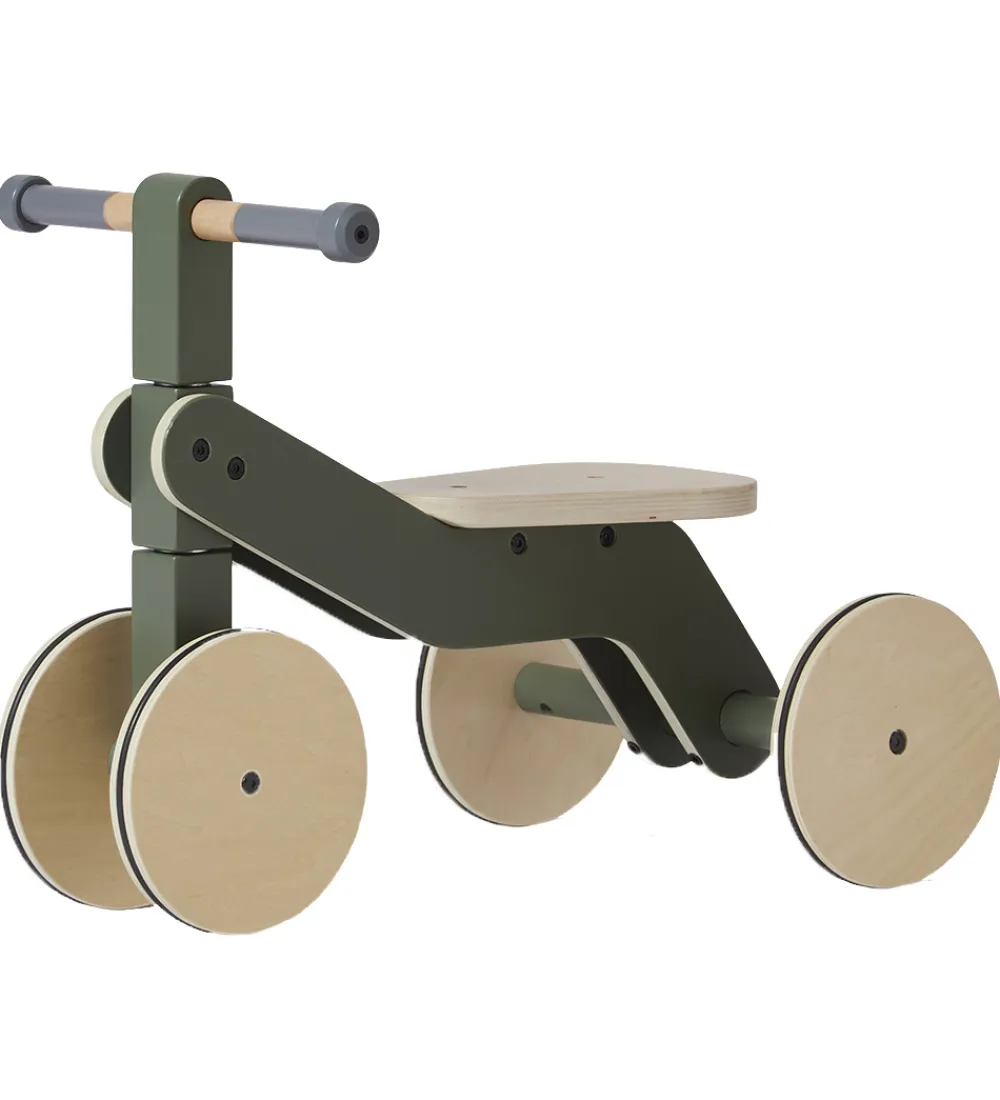 Flexa Løbecykler>Løbecykel - Indendørs - Træ - Play - Dusty Green/Birch Ply