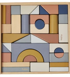 Flexa Byg Og Klodser|Trælegetøj>Træklodser - Play - 36 Dele - Multi