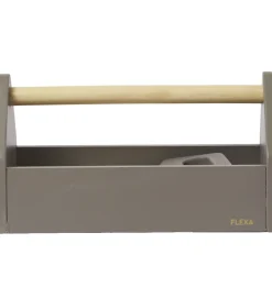 Flexa Udeleg Og Udendørs Legetøj|Rolleleg>Værktøjskasse - Træ - Play - 4 Dele - Dusty Brown/Birch Pl