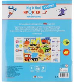 Forlaget Bolden Bøger>Bog - Kig og find og sæt ind: Hvor er køretøjern