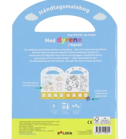 Forlaget Bolden Bøger|Malebog>Håndtagsmalebog m. klistermærker - Med Dyrene i