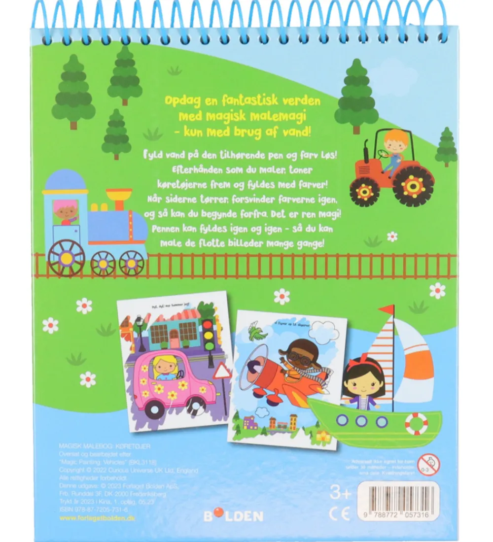 Forlaget Bolden Malebog>Magisk Malebog - Køretøjer