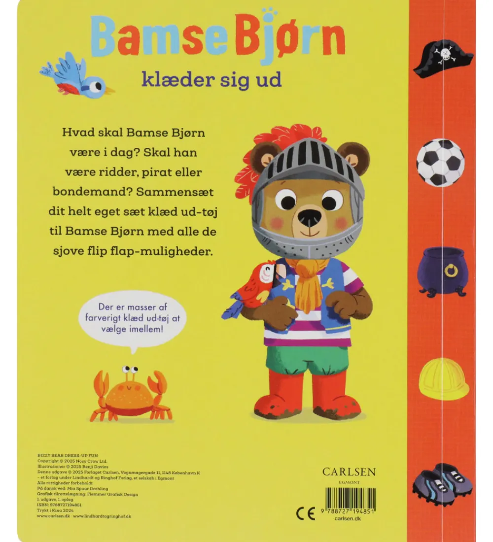 Forlaget Carlsen Bøger>Bog - Bamse Bjørn Klæder Sig Ud - Dansk