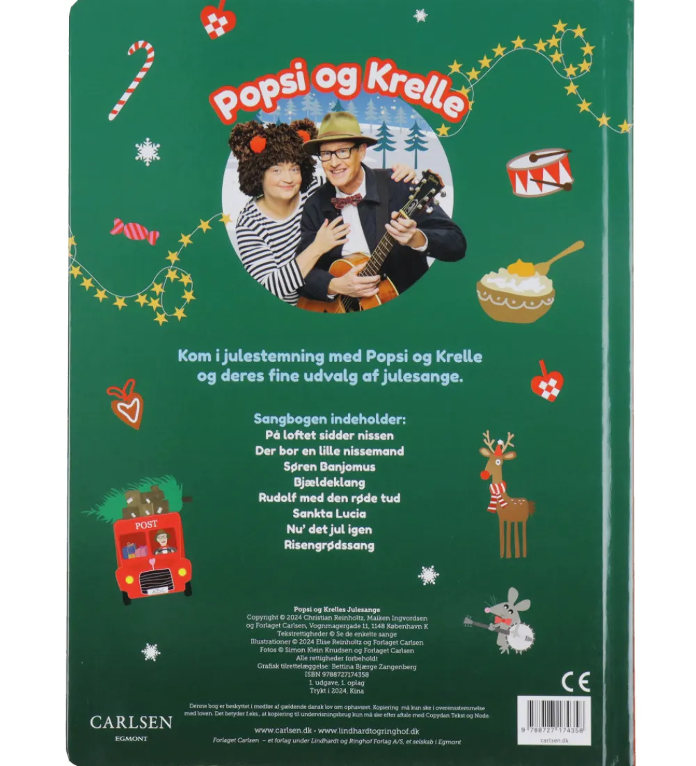 Forlaget Carlsen Bøger>Bog - Popsi Og Krelles Julesange