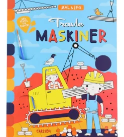 Forlaget Carlsen Malebog|Kreativ Leg>Malebog - Mal Og Leg - Travle Maskiner