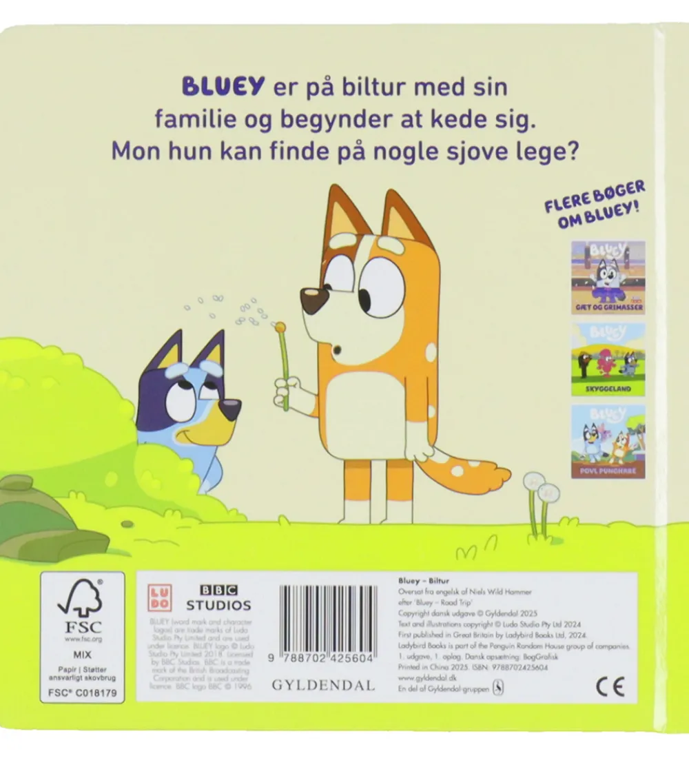 Forlaget Gyldendal Bøger>Bog - Bluey - Biltur