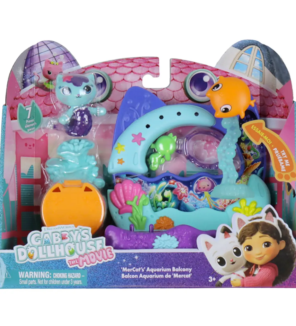 Gabby's Dollhouse Figurer>Legesæt - 7 Dele - Balcony Set - MerCat's Aqua