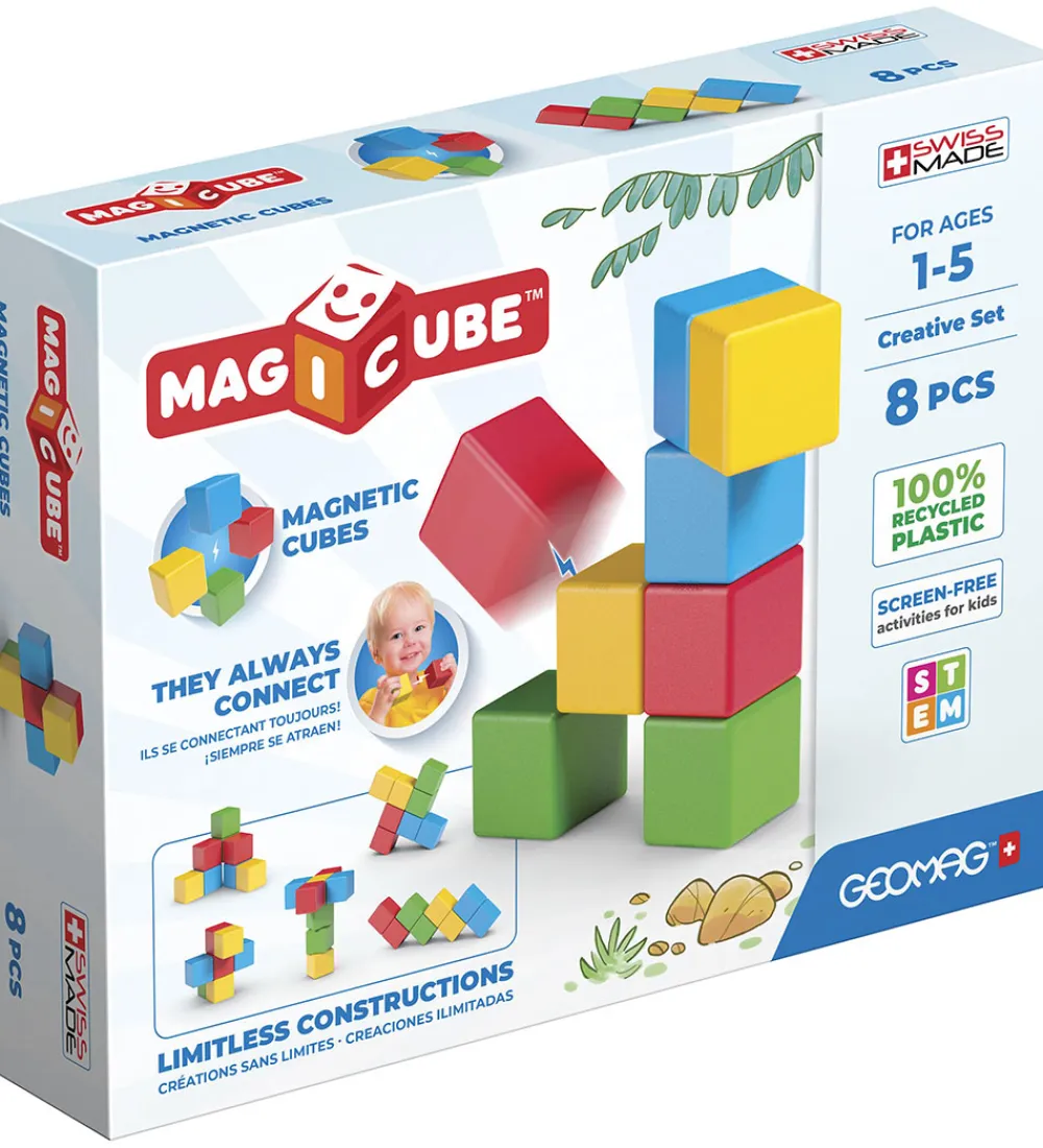 Geomag Byg Og Klodser|Magnetlegetøj>Magnetsæt - Magicube Creative Set - 8 Dele