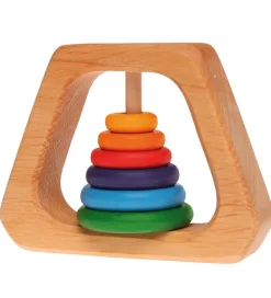 Grimms Gribelegetøj>Trælegetøj - Rangle - Pyramide - Multifarvet