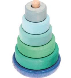 Grimms Stablelegetøj>Trælegetøj - Stabletårn - Blå/Grøn