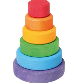 Grimms Stablelegetøj>Trælegetøj - Stabletårn - Lille - 6 Dele - Multifarvet