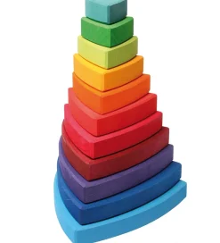Grimms Stablelegetøj>Trælegetøj - Stabletårn - 11 Dele - Multifarvet