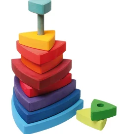 Grimms Stablelegetøj>Trælegetøj - Stabletårn - 11 Dele - Multifarvet