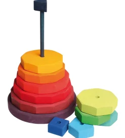 Grimms Trælegetøj>Trælegetøj - Stabletårn - 12 Dele - Multifarvet