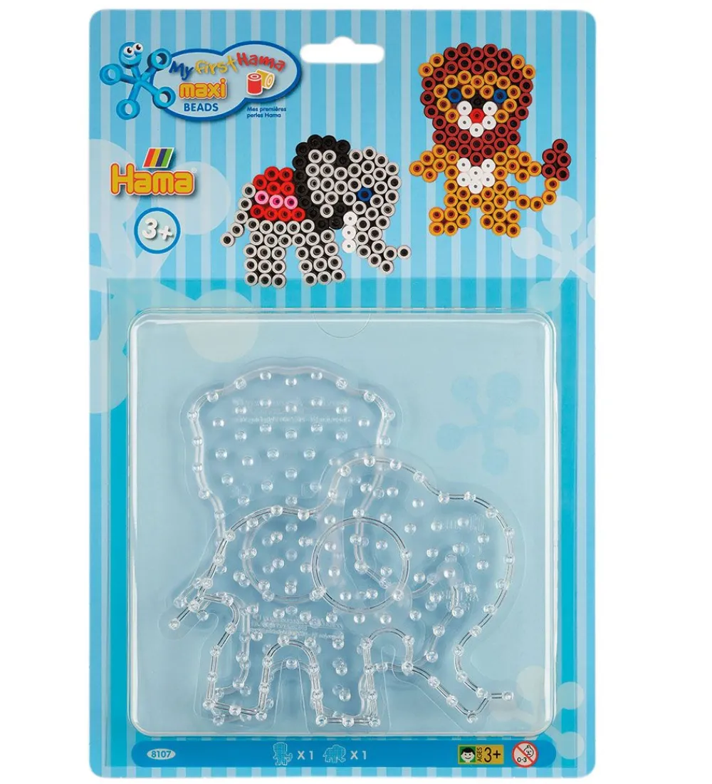 Hama Perler>Maxi Perleplader - 2 stk. - Elefant/Løve