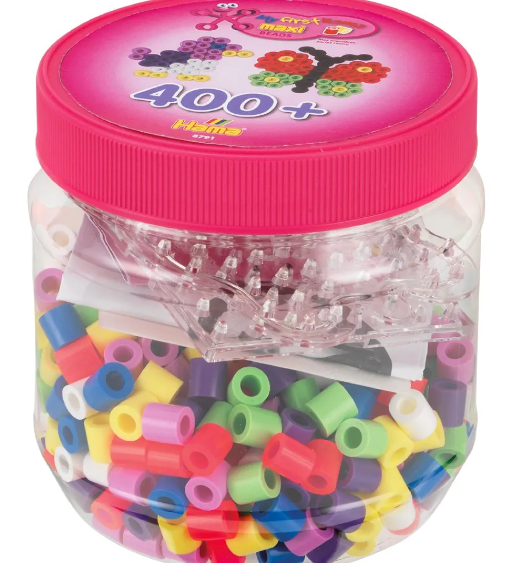 Hama Perler>Maxi perler m. Perleplader - 400 stk. - Multifarvet