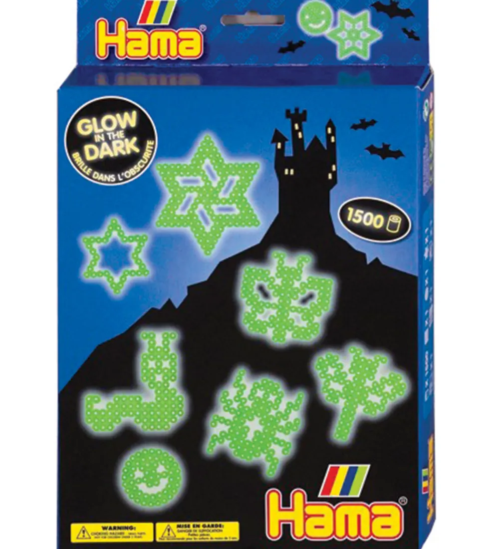 Hama Halloween|Perler>Midi Gaveæske - 1500 stk - Glow in the Dark