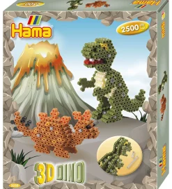 Hama Perler>Midi Gaveæske - 2500 stk - 3D Dino