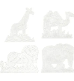 Hama Perler>Midi Perleplader - 4 stk - Løve/Kamel/Elefant/Giraf