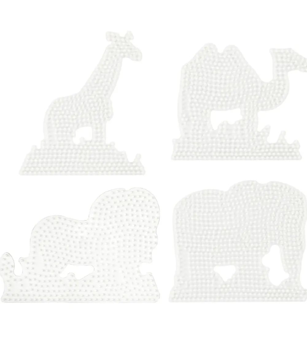 Hama Perler>Midi Perleplader - 4 stk - Løve/Kamel/Elefant/Giraf