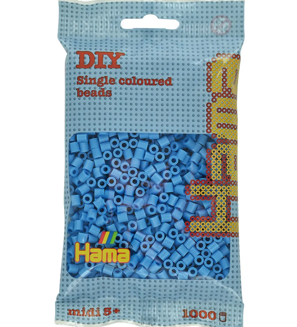 Hama Perler|Kreativ Leg>Midi Perler - 1000 stk. - 119 Klar Blå