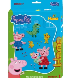 Hama Kreativ Leg|Perler>Midi Perler - Gurli Gris + Lillesøster Evie - 2000 stk.